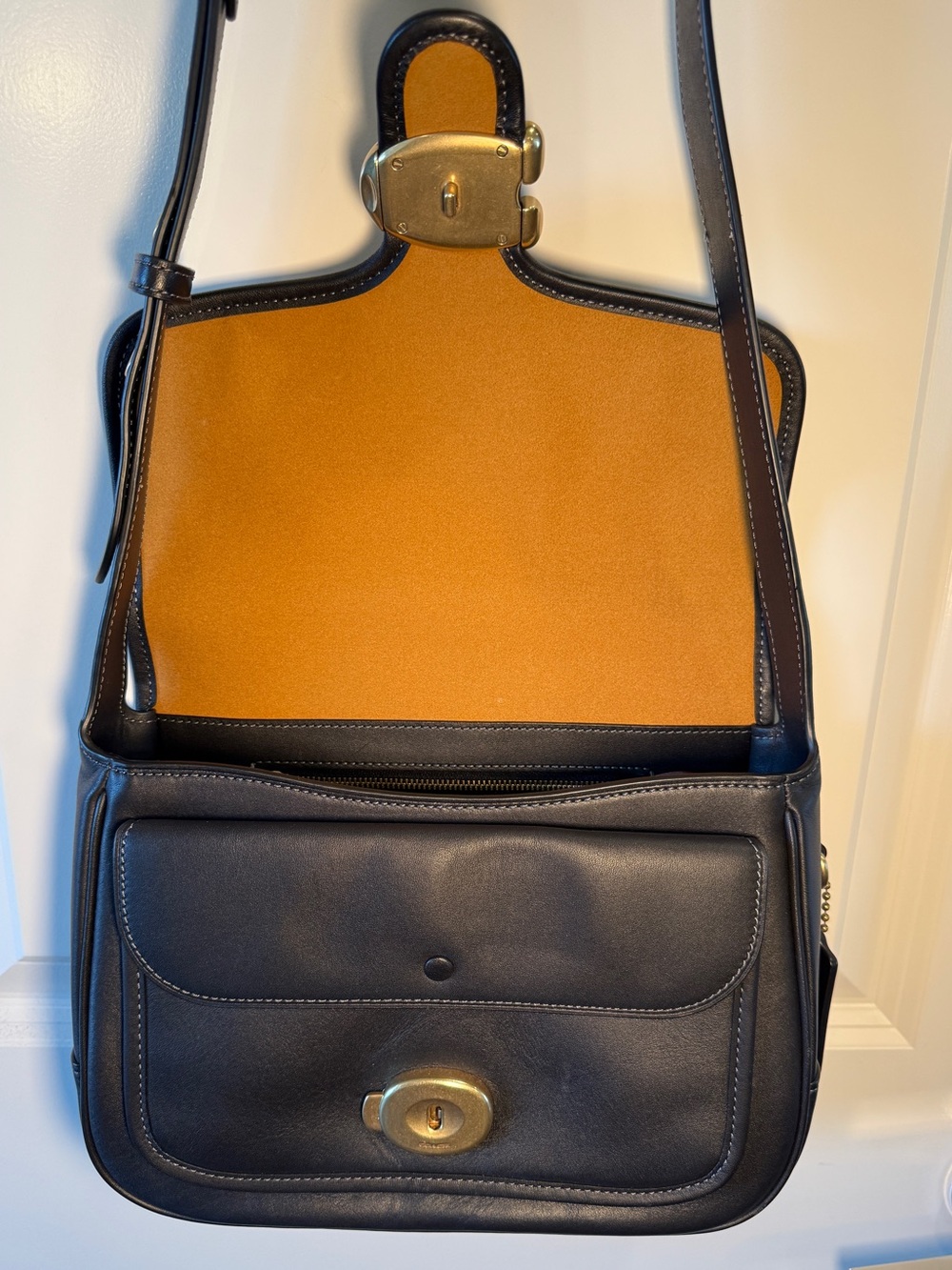 COACH - Black Tabby Messenger with Brass Hardware - Picture 8 of 16
